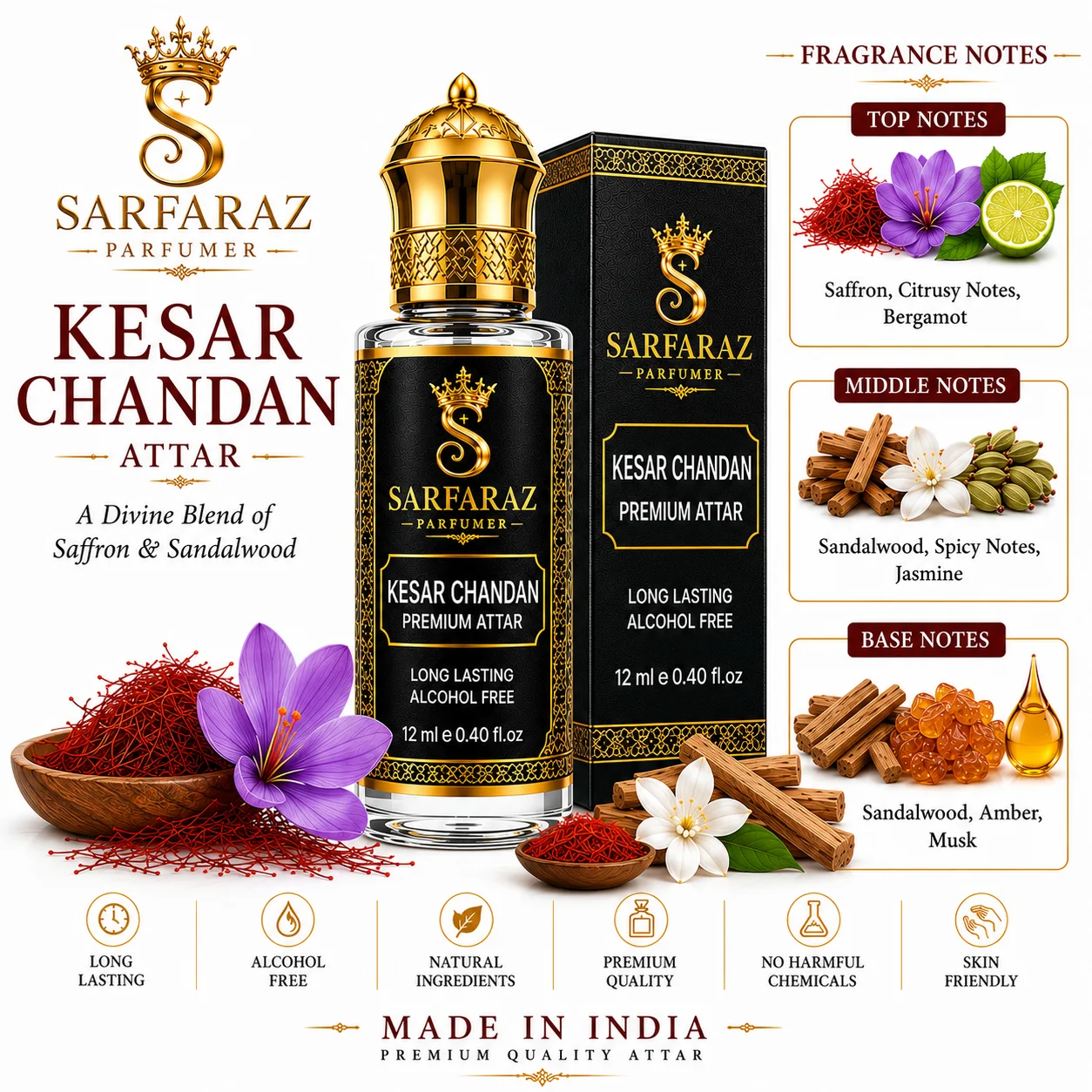 Kesar Chandan Attar — Premium Attars by Sarfaraz Parfumer